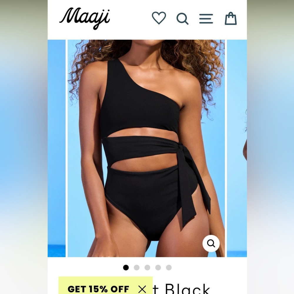 Maaji midnight black stunning cut out one piece